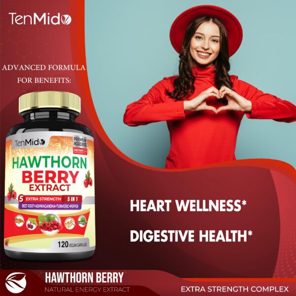 Suplemento espino blanco y superalimentos Tenmido 120 cápsulas