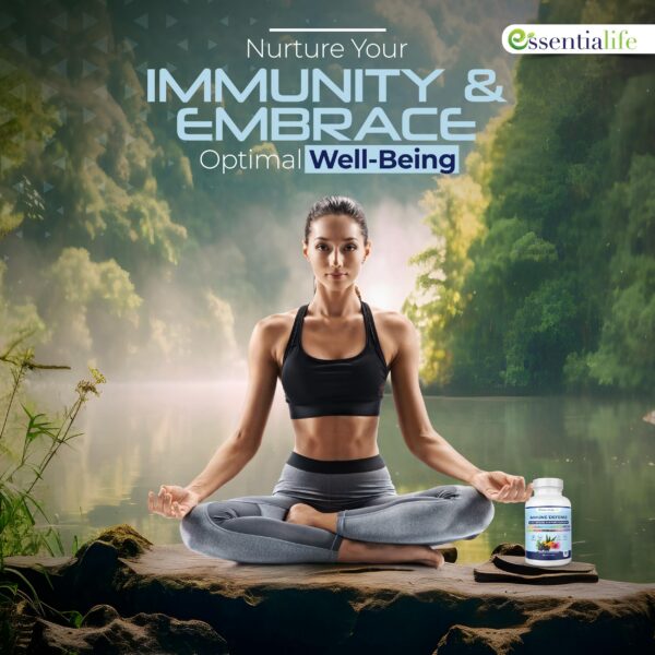 Suplemento Essentialife para inmunidad con saúco y echinacea natural