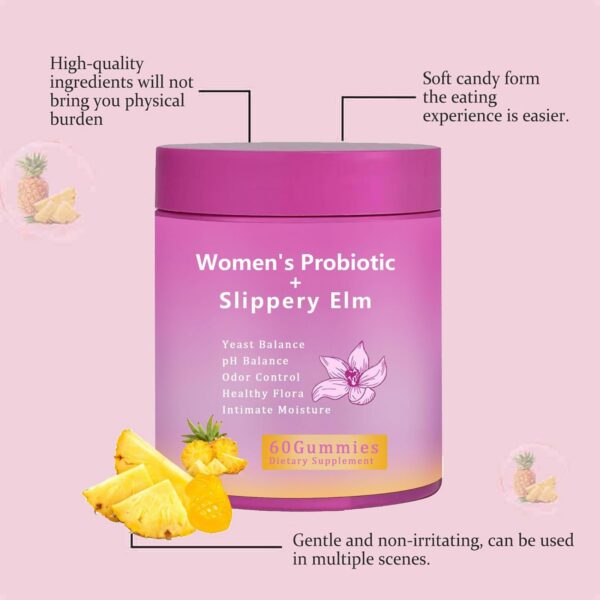 Suplemento femenino probiótico gominolas sabor piña
