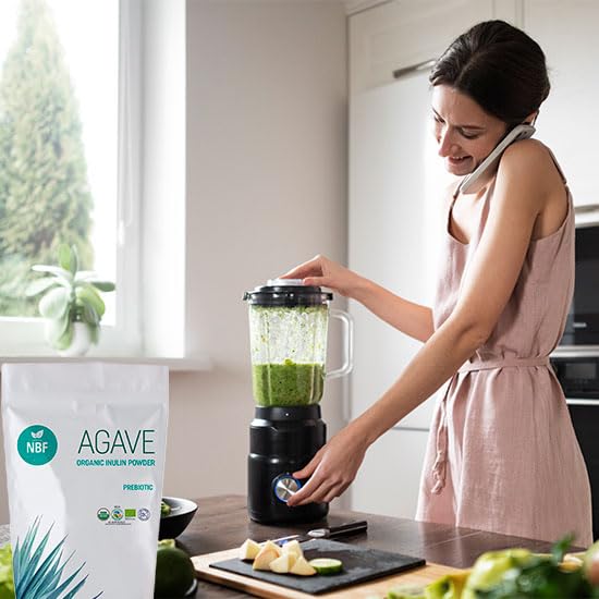 Suplemento fibra prebiótica inulina agave sin gluten y azucar