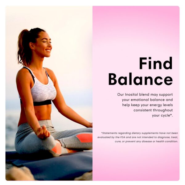 Suplemento FLEUR inositol 2200mg alivio síntomas desequilibrio hormonal