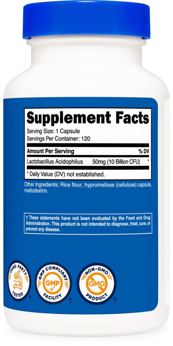 Version 1.0.0 Suplemento para flora intestinal Nutricost Lactobacillus Acidophilus