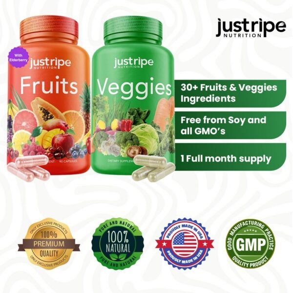 Suplemento de frutas y verduras 100% natural y vegano