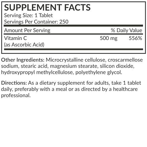Suplemento Futurebiotics vitamina c 500 mg 250 tabletas calidad