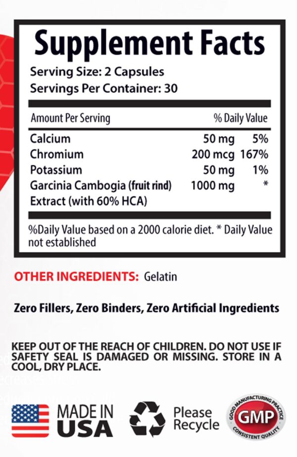 Suplemento Garcinia Cambogia en cápsulas 60 unidades