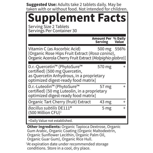 Suplemento Garden of Life Quercetina blister con tabletas