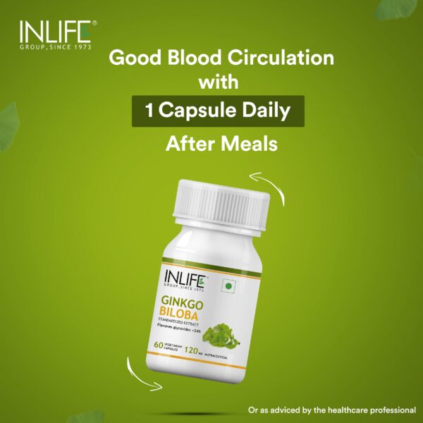 suplemento ginkgo biloba cápsulas vegetarianas inlife