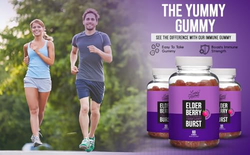 Suplemento gomitas Elderberry Burst sabor natural frambuesa