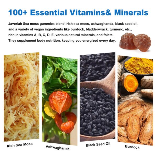 Suplemento de gomitas veganas 2 paquetes 120 unidades para bienestar