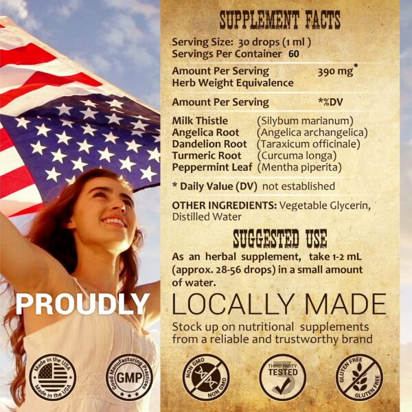 Suplemento gota HERBALICIOUS ingredientes naturales para salud del hígado