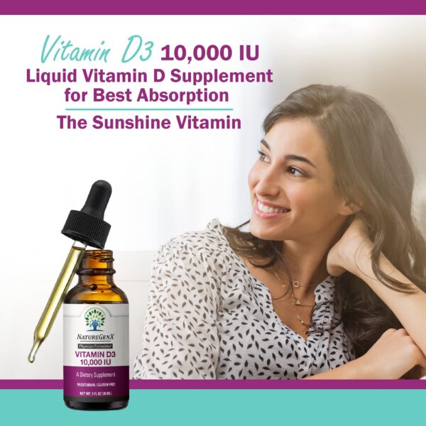 Suplemento gotas líquidas para huesos vitamina d3 naturegenx