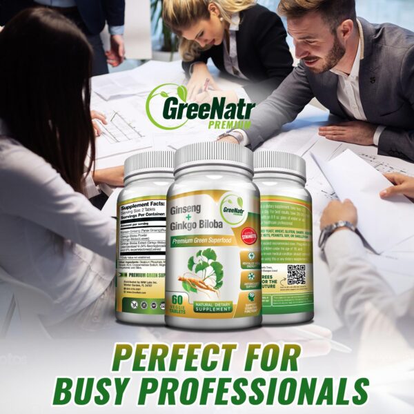 Componentes naturales de suplemento Greenatr para estrés y energía