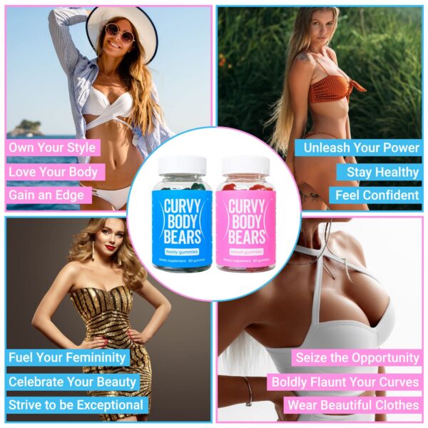 Suplemento gummies Curvy Body Bears para curvas femeninas
