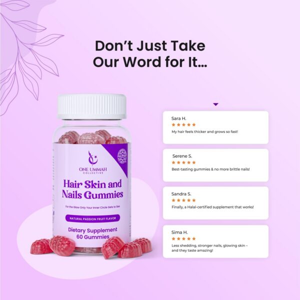 Suplemento Halal gomitas fáciles de tomar para belleza