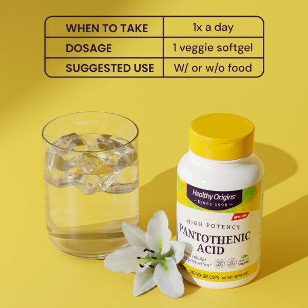 Suplemento Healthy Origins cápsulas ácido pantoténico