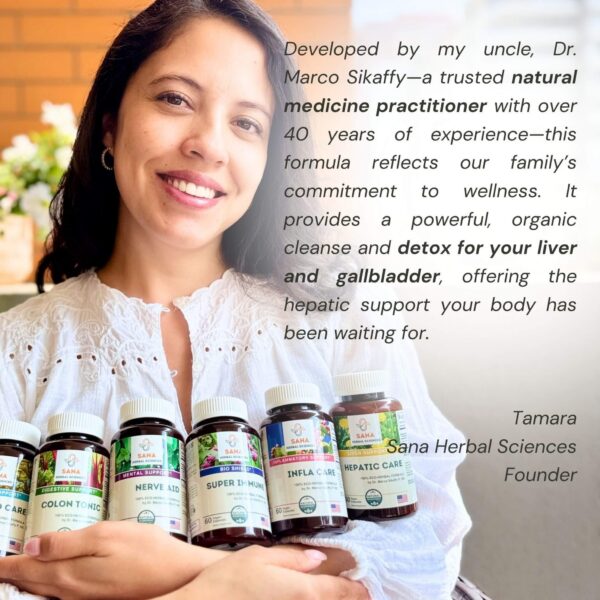 Suplemento hepático herbal Sana Herbal 1800mg diaria