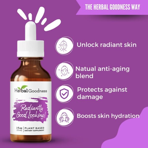 Version 1.0.0 Suplemento herbal de calidad Herbal Goodness para luminosidad de la piel