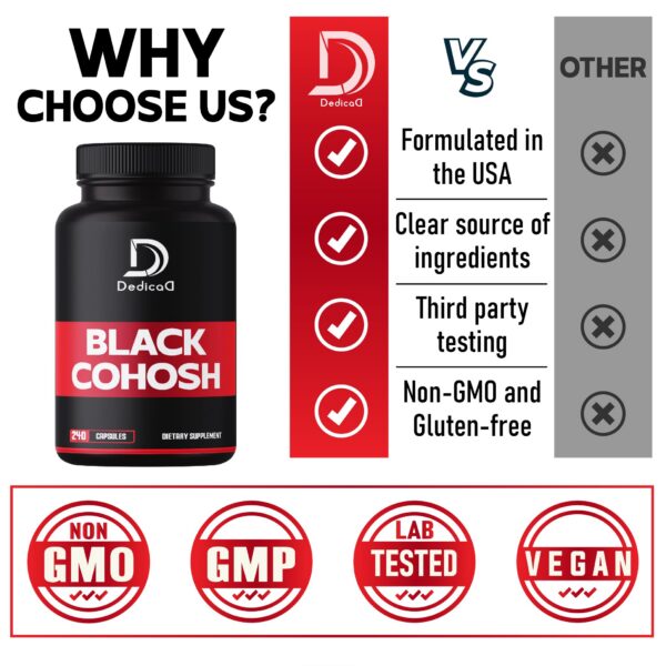 Version 1.0.0 Suplemento herbal cohosh negro para sistema inmunológico y energía