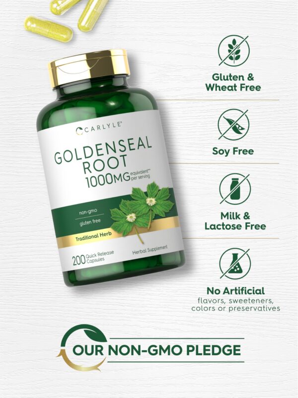 Suplemento herbal goldenseal laboratorio probado y calidad garantizada
