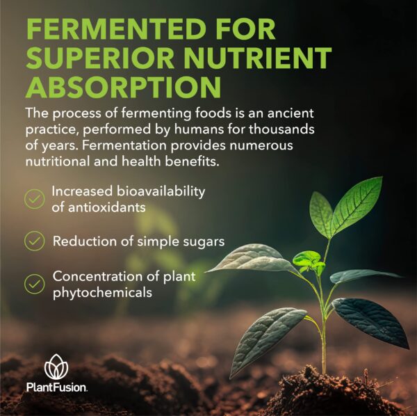 Suplemento herbal PlantFusion fermentado con antioxidantes naturales