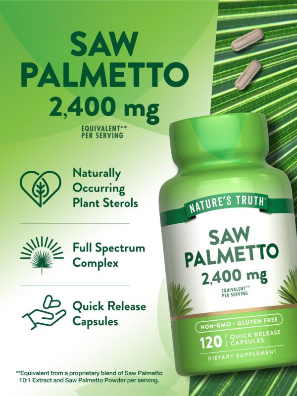 Suplemento herbal Saw Palmetto Nature's Truth