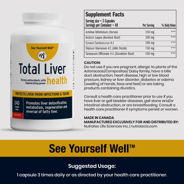 Suplemento herbales vegano trasporte para salud hepática See Yourself Well