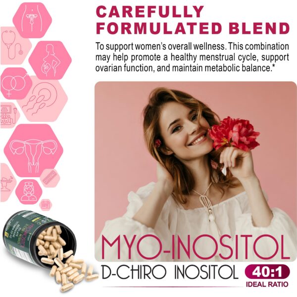 Suplemento Herbpy Myo-Inositol y D-Chiro Inositol para mujeres
