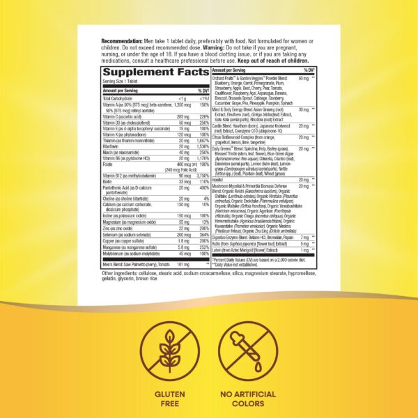 Version 1.0.0 Suplemento para hombres mayores Nature's Way multivitaminas