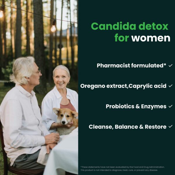 Suplemento para mujeres y hombres contra Candida con ingredientes naturales