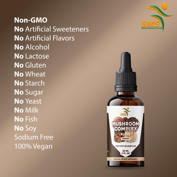 suplemento hongos SMSHEALTHPRODUCTS caja y botella