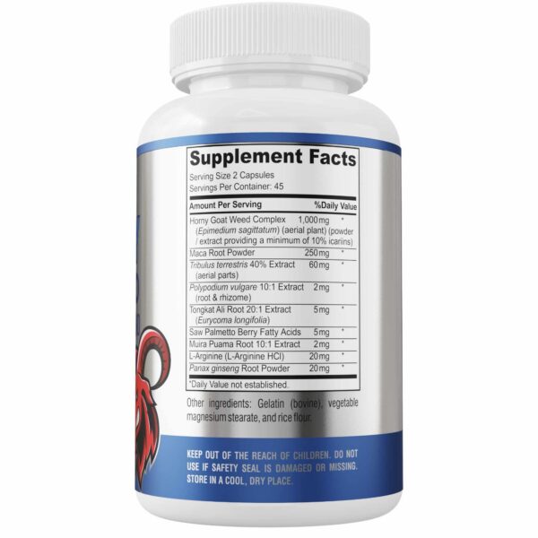 Suplemento Horny Goat Weed cápsulas para stamina y rendimiento