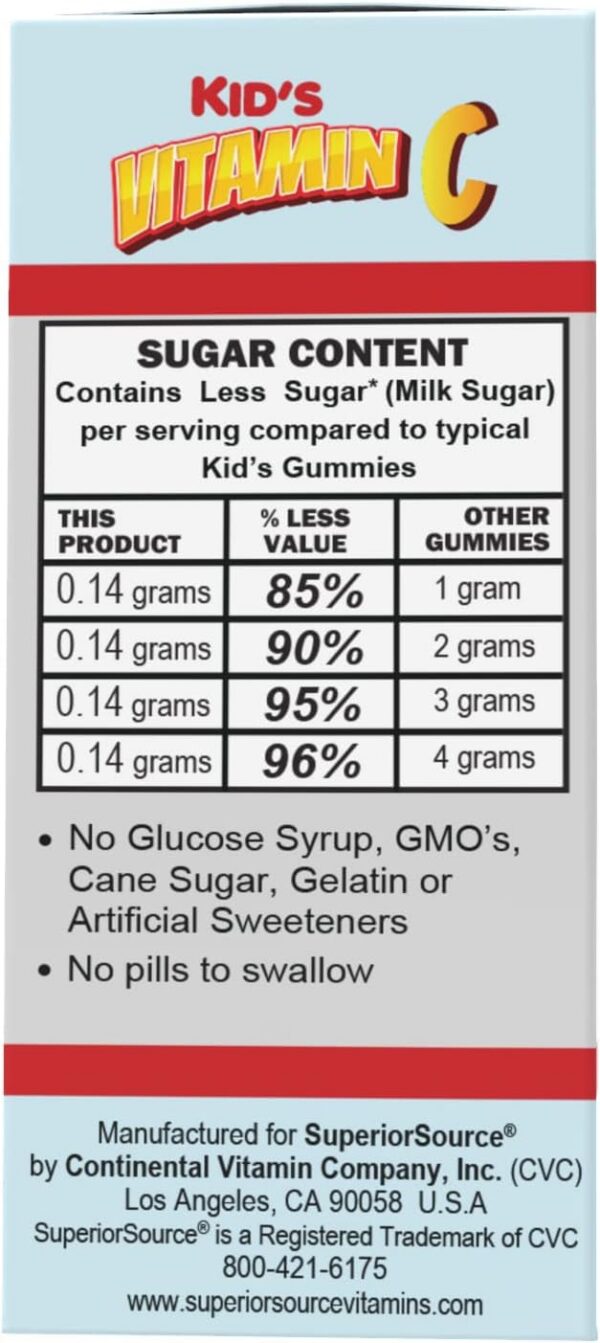 Version 1.0.0 Suplemento infantil sublingual de vitamina c Superior Source Clean Melts