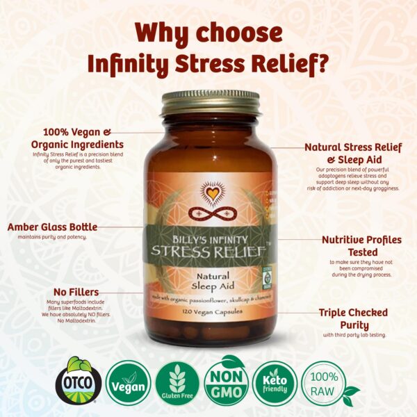 Suplemento Infinity Stress Relief en cápsulas vegetales