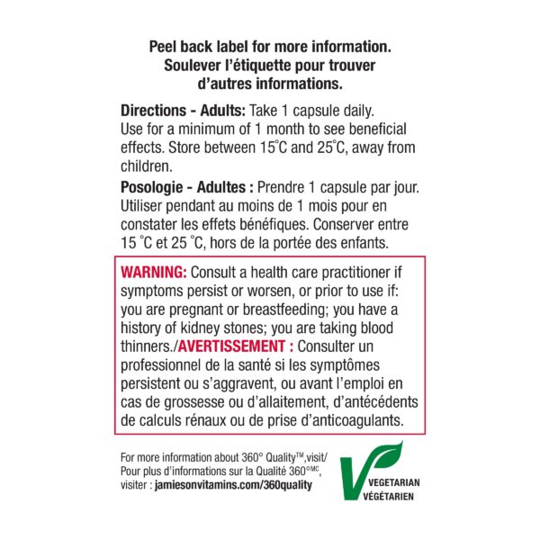 Suplemento Jamieson para vías urinarias saludables