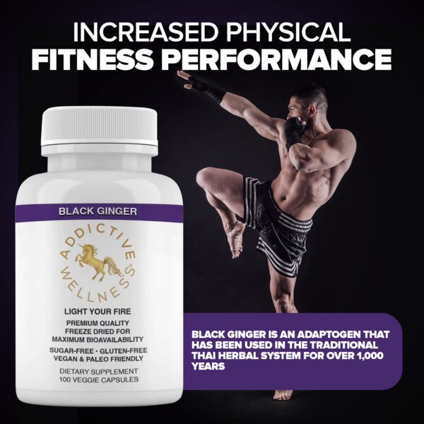 Suplemento jengibre negro tailandés para deportistas y atletas hombres