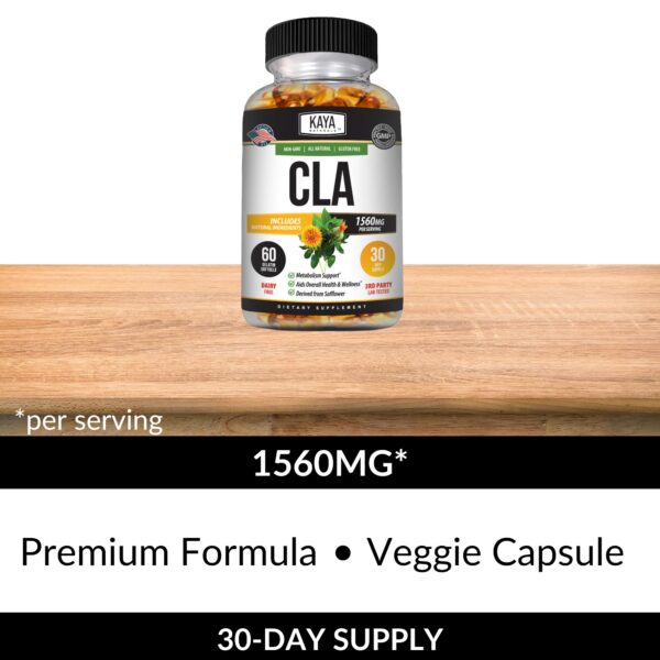 Suplemento Kaya Naturals CLA natural y sin gluten