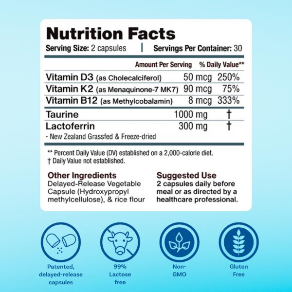 Version 1.0.0 Suplemento de lactoferrina en cápsulas para salud inmunitaria