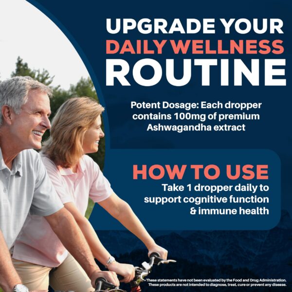 Version 1.0.0 Suplemento líquido Ashwagandha para energía y enfoque