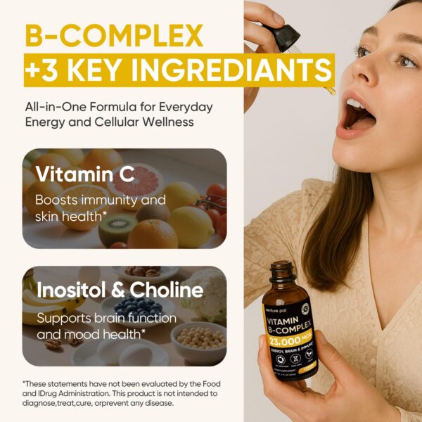 Suplemento líquido de Complejo B para vitalidad y metabolismo