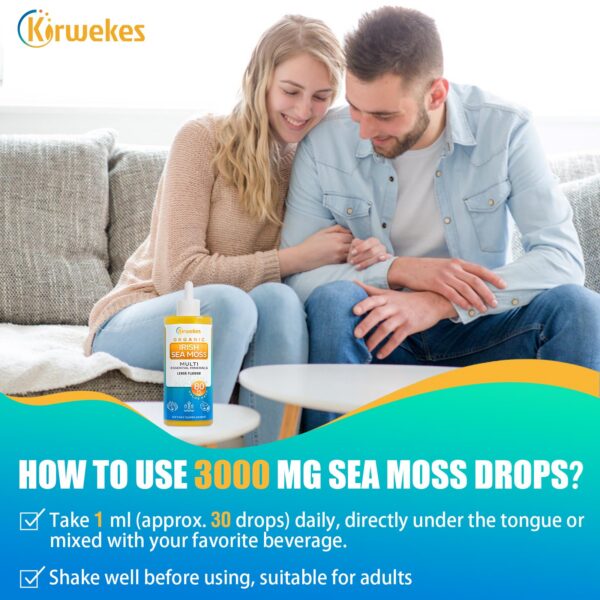 Version 1.0.0 Envase musgo marino irlandés Kirwekes con beneficios múltiples