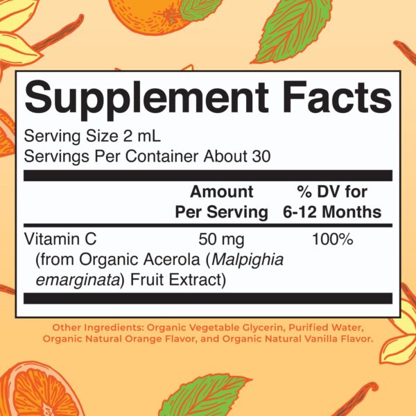 Suplemento líquido vitamina C orgánica MaryRuth para lactantes
