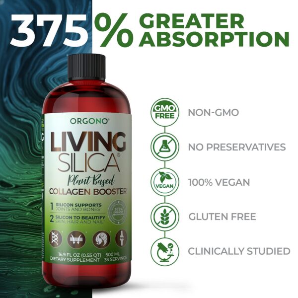 Suplemento en botella Living Silica apoyo huesos