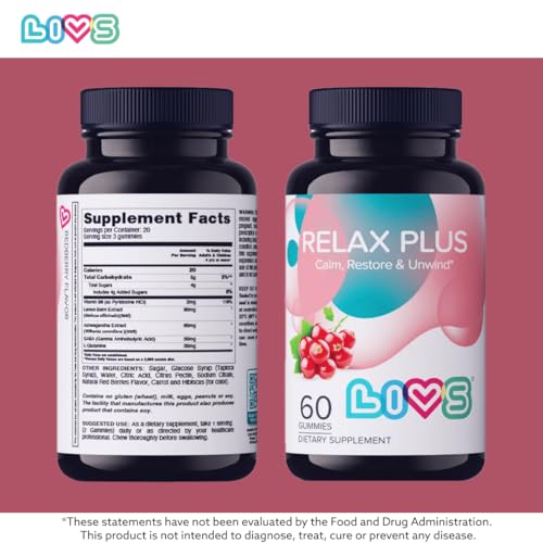 Version 1.0.0 Suplemento LIVS Relax Plus para calma y concentración mental