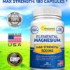 Suplemento magnesio alta absorción fabricado en USA