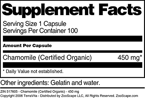 Suplemento manzanilla natural cápsulas TerraVita paquete 3