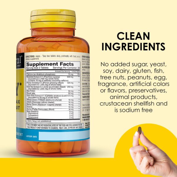 Suplemento Mason Natural súper energía con ingredientes naturales