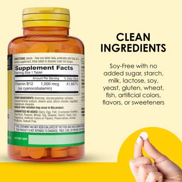 Suplemento Mason Natural vitamina B12 para energía