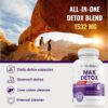 Suplemento Max Detox con açaí complejo para salud intestinal