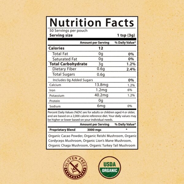 Suplemento MEGAPLANTS con chocolate y hongos