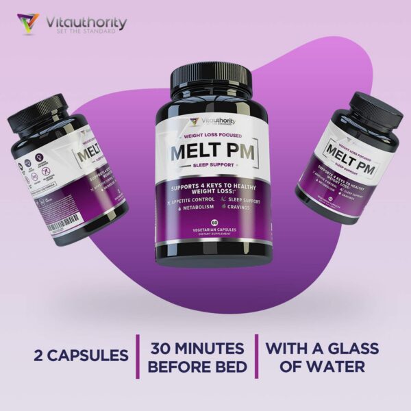 Version 1.0.0 Suplemento MELT PM con dosis baja de melatonina por cápsula